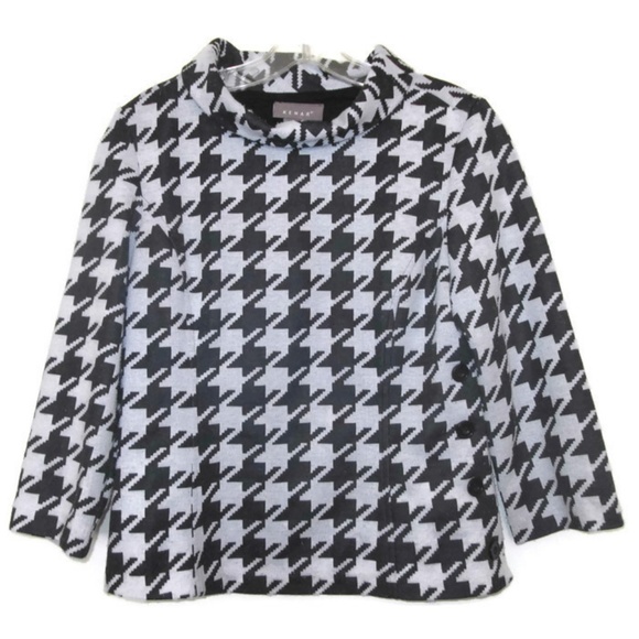 retro jackie o houndstooth shirt size small 6 - Picture 4 of 4